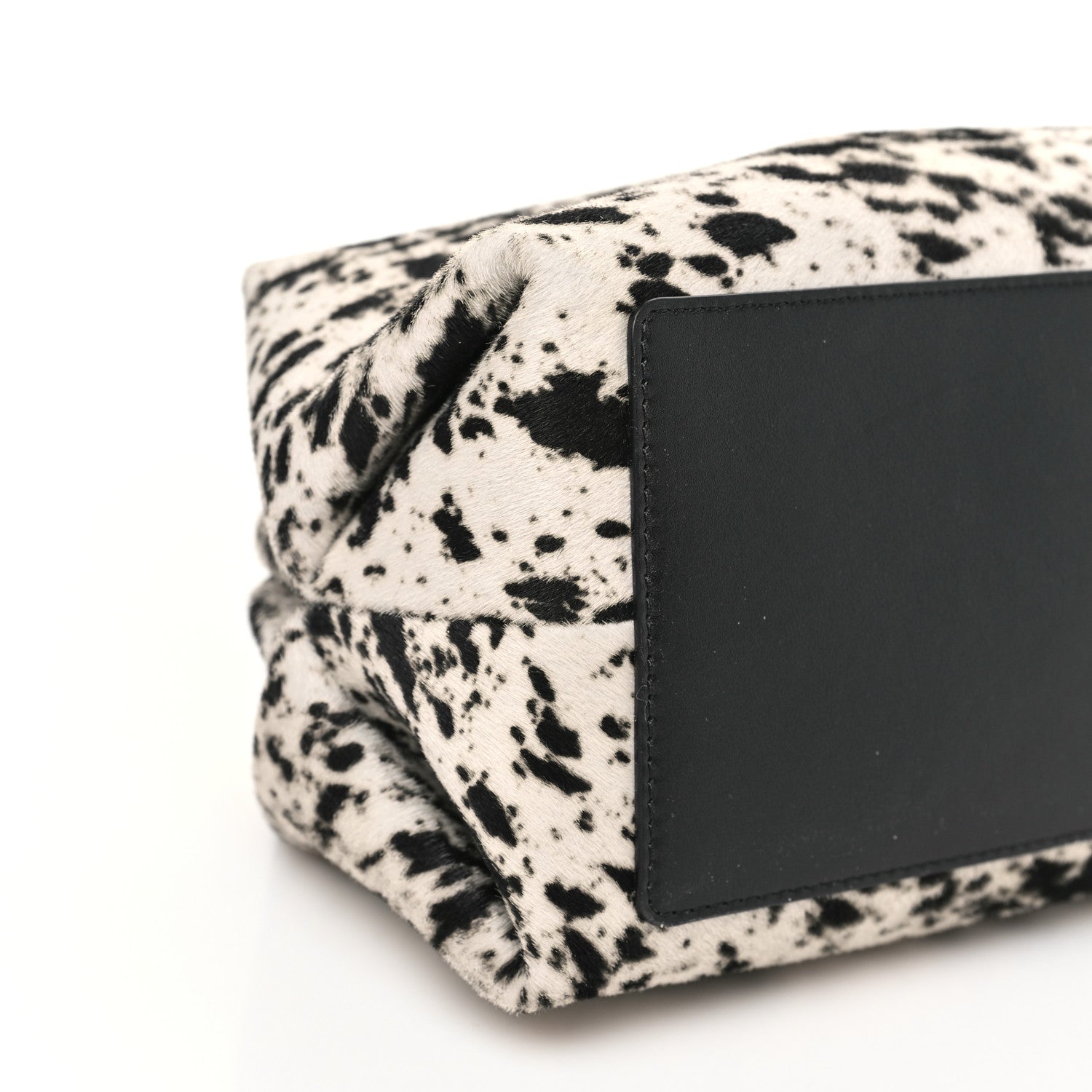 Chanel Lambskin Pony Hair Printed Clutch With Chain Black White 9 of 11