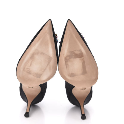 Christian Dior Mesh Blossom Pumps 38.5 Black 5 of 8