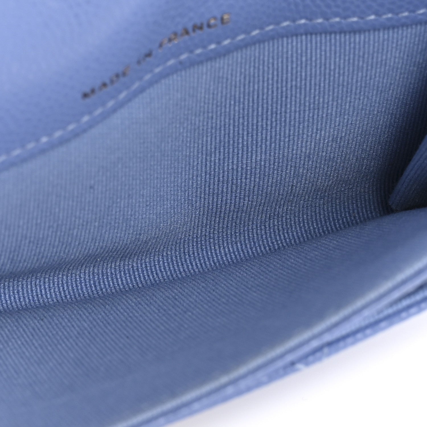 Chanel Caviar Quilted Flap Card Holder Wallet Blue 5 of 9