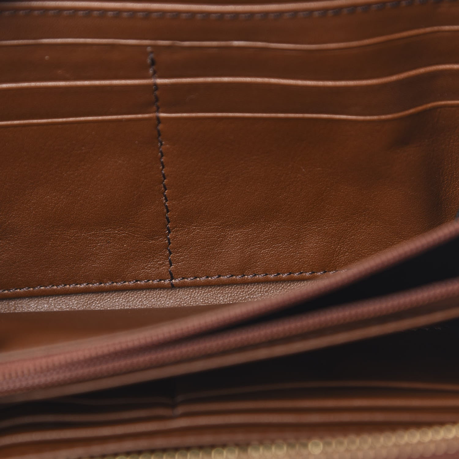 Burberry House Check Bridle Calfskin Ziggy Zip Around Wallet Dark Tan 11 of 12