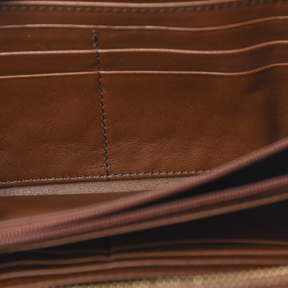 Burberry House Check Bridle Calfskin Ziggy Zip Around Wallet Dark Tan 11 of 12