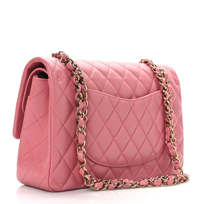 Chanel Caviar Quilted Medium Double Flap Pink 3 of 9