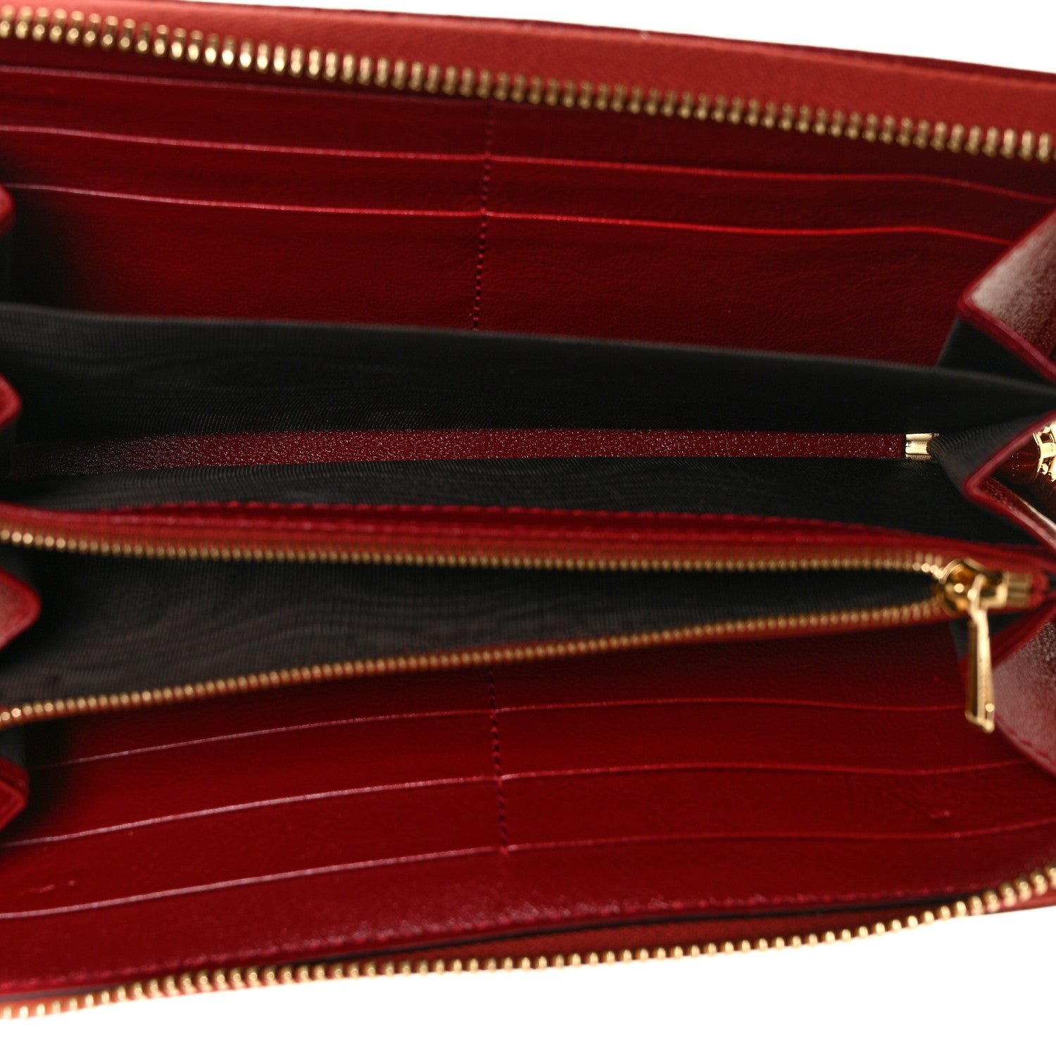 Gucci Calfskin Web Rajah Zip Around Wallet Romantic Cherry 5 of 8