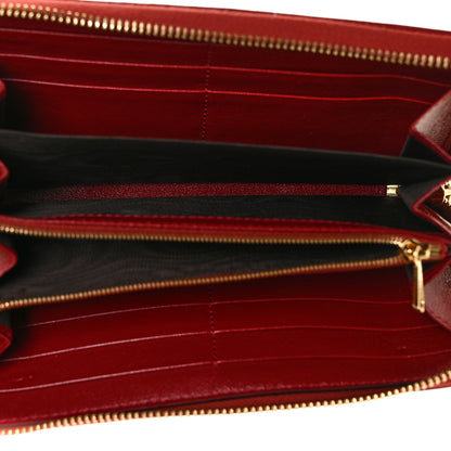 Gucci Calfskin Web Rajah Zip Around Wallet Romantic Cherry 5 of 8