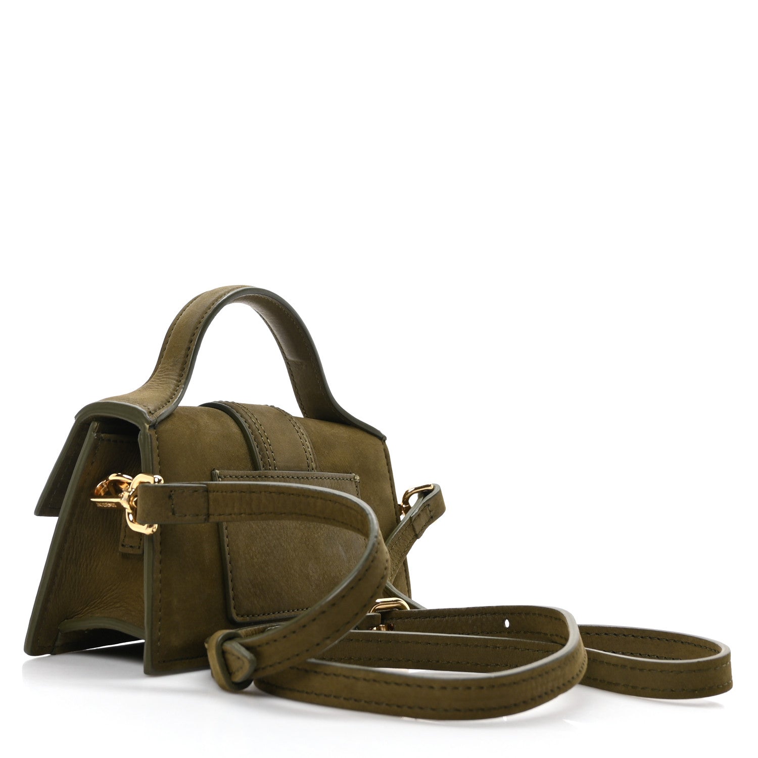Jacquemus Suede Calfskin Le Bambino Dark Khaki 3 of 10