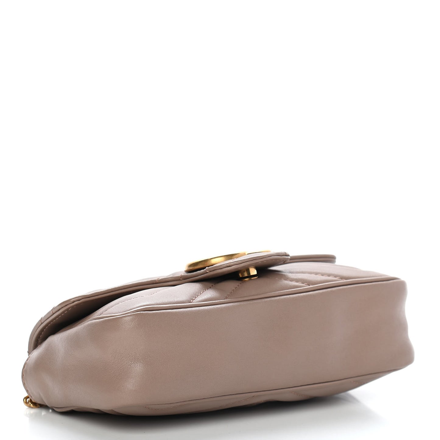 Calfskin Matelasse Super Mini GG Marmont Shoulder Bag Porcelain Rose