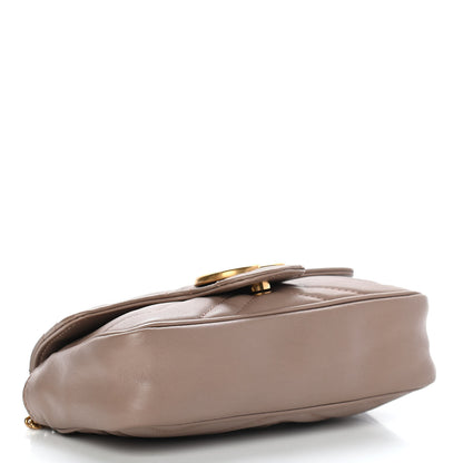 Gucci Calfskin Matelasse Super Mini GG Marmont Shoulder Bag Porcelain Rose 5 of 9