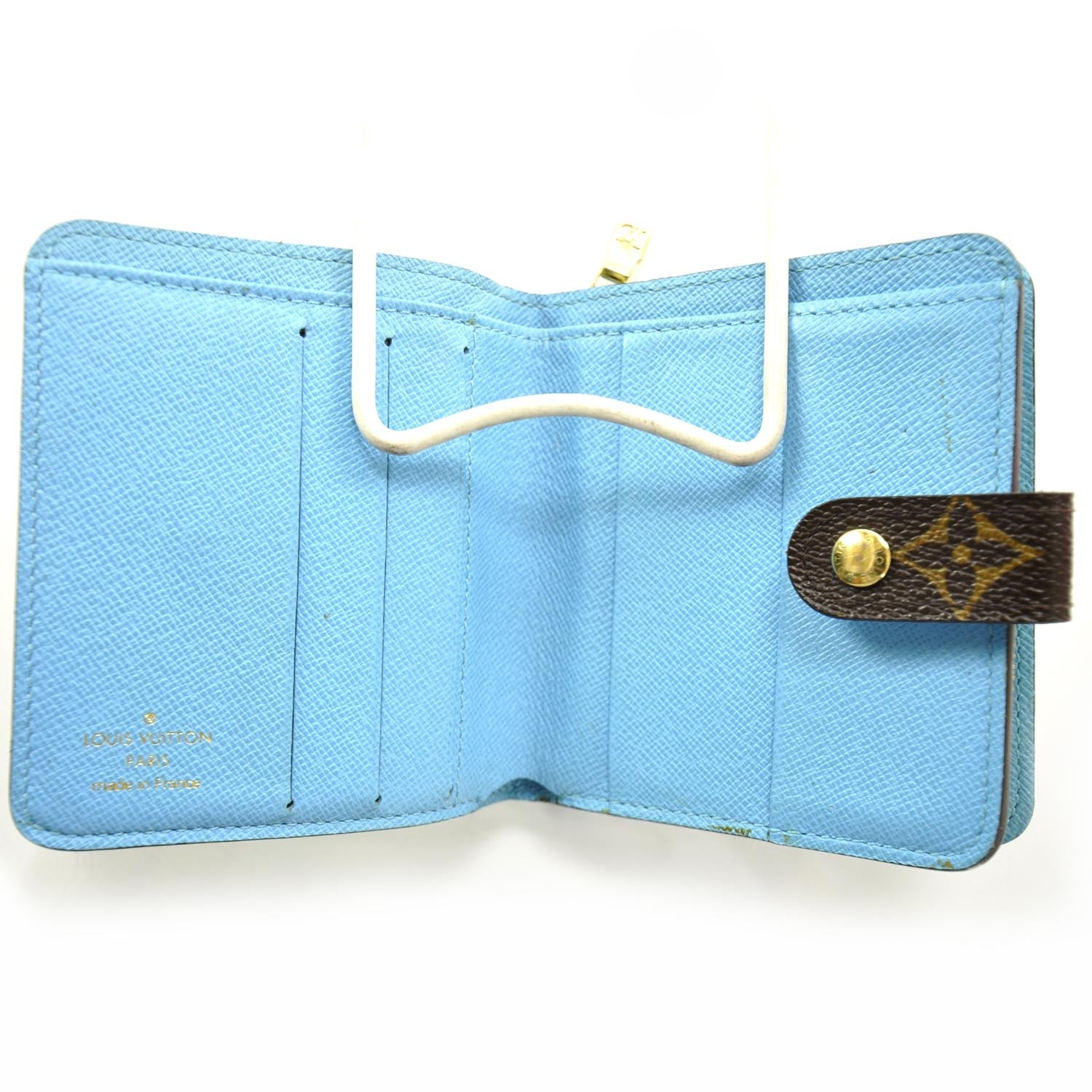 Louis Vuitton Monogram Groom Compact Zip Wallet Blue 5 of 7