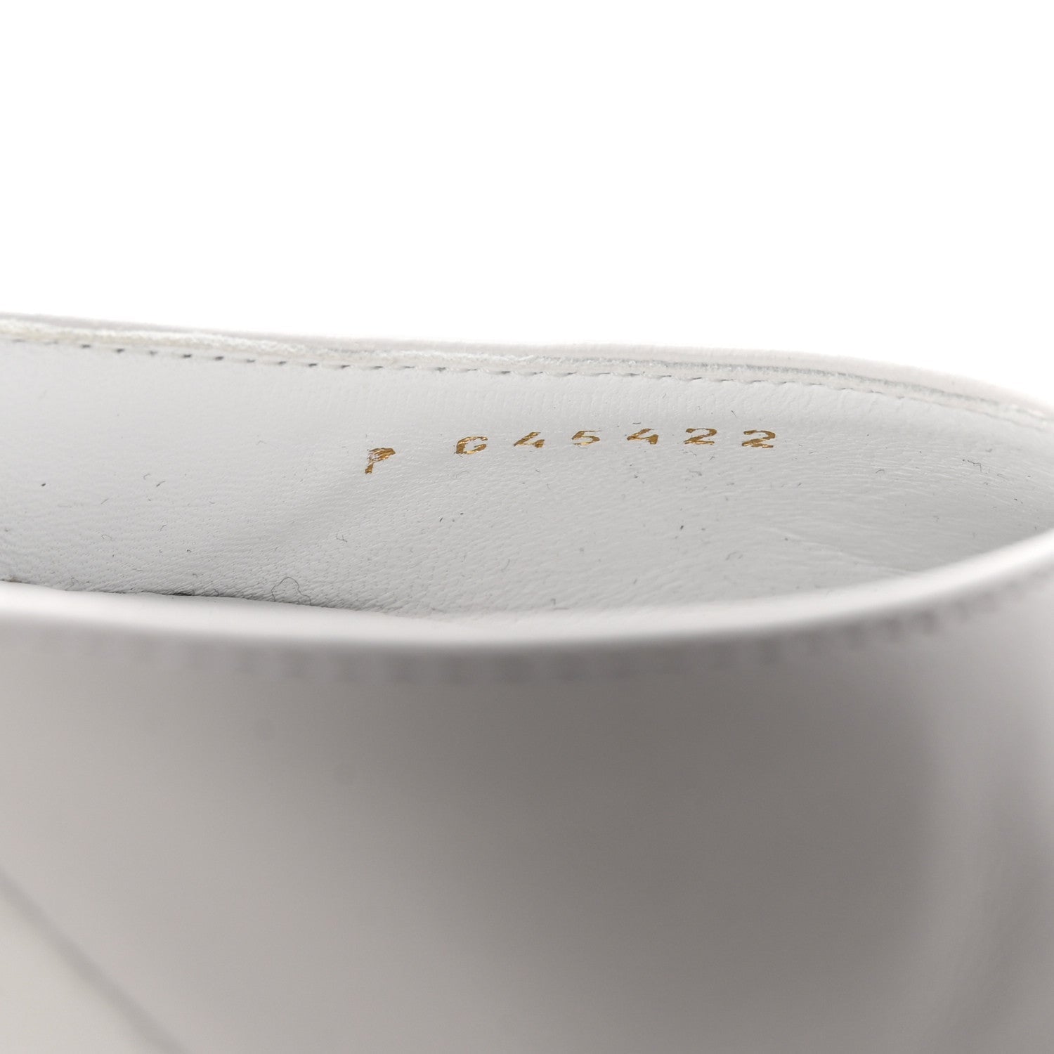 Chanel Lambskin Patent Cap Toe Mary Jane Wedge Pumps 38 White Black 9 of 10
