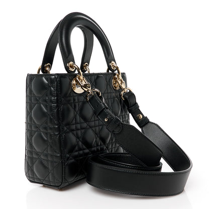 Christian Dior Lambskin Cannage Small My ABCDior Lady Dior Black 3 of 10