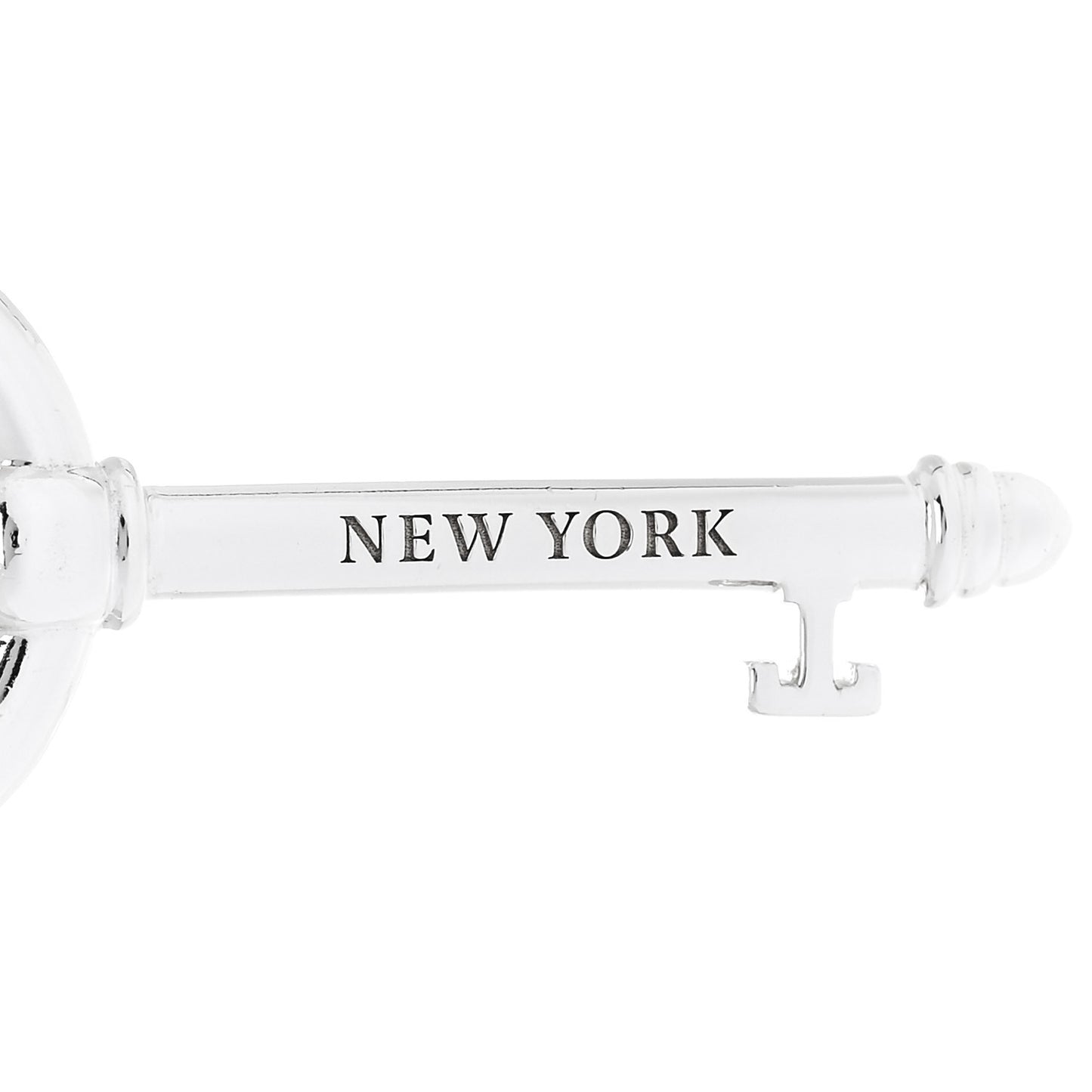 Sterling Silver Modern Oval Key Pendant