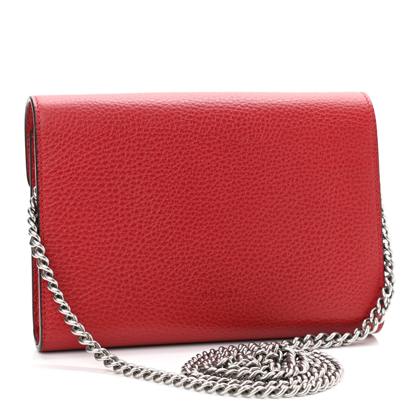 Calfskin Mini Dionysus Chain Wallet Hibiscus Red