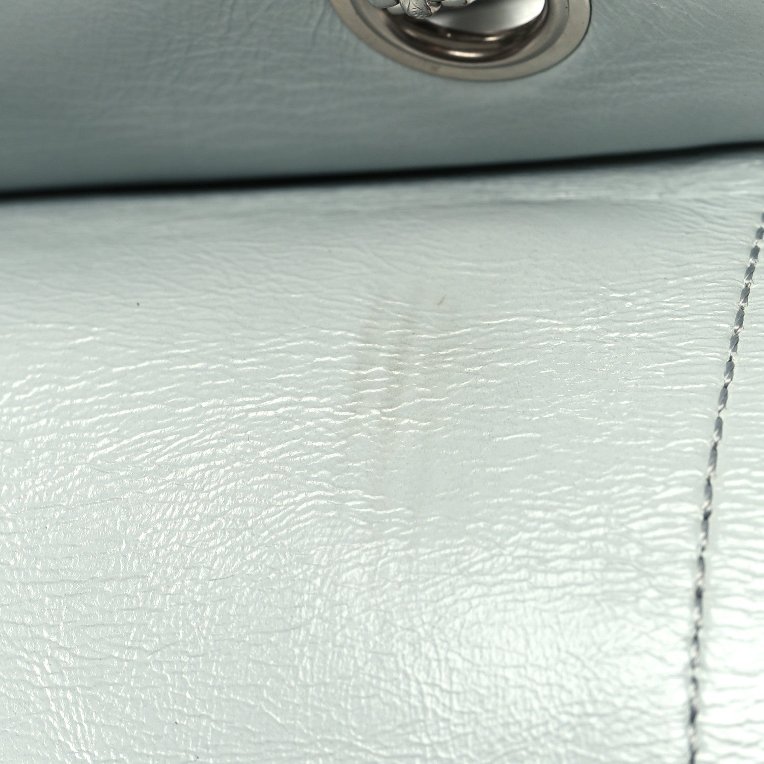 Chanel Glazed Calfskin Quilted Surpique 2.55 Reissue Flap Light Blue 12 of 12
