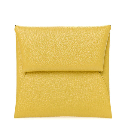 Hermes Chevre Mysore Bastia Coin Purse Jaune de Naples 1 of 7