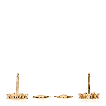 Van Cleef & Arpels 18K Yellow Gold Mother of Pearl Sweet Alhambra Earrings 3 of 5