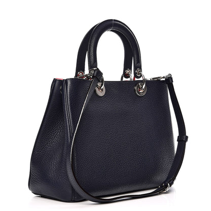 Christian Dior Bullcalf Medium Diorissimo Tote Navy Fuchsia 4 of 28