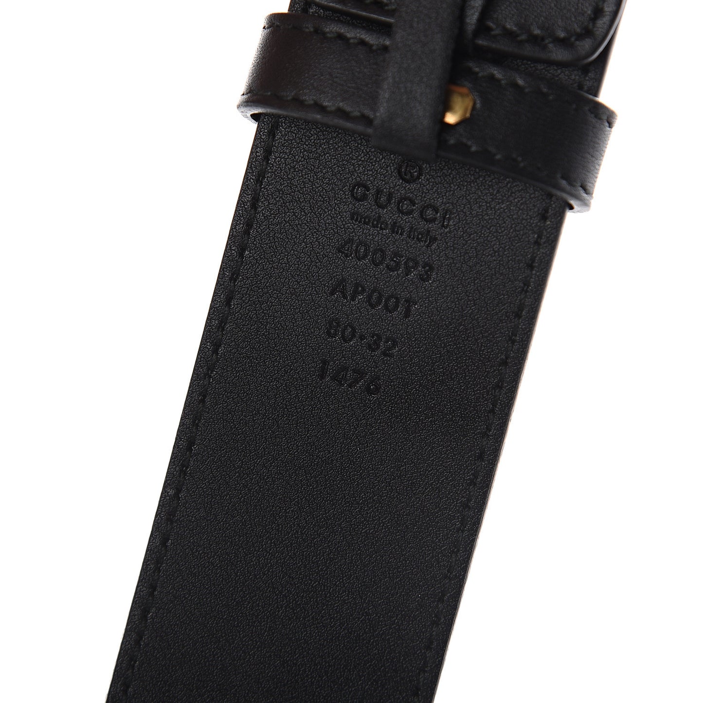 Calfskin Double G 40mm Belt 80 32 Black