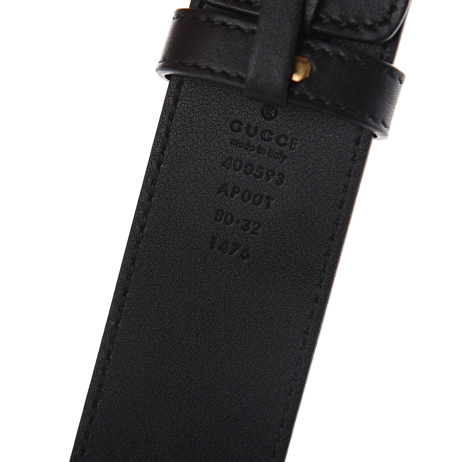 Gucci Calfskin Double G 40mm Belt 80 32 Black 5 of 5