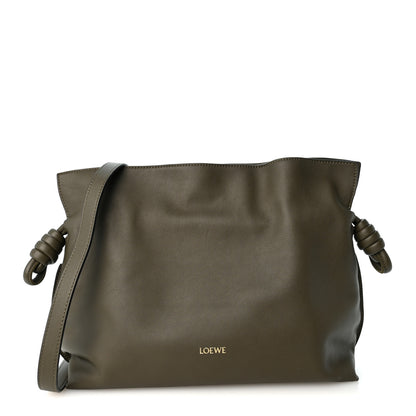 Loewe Nappa Calfskin Medium Flamenco Knot Clutch Avocado Green 1 of 10
