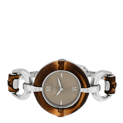 Gucci Stainless Steel Bamboo 35mm Quartz Watch Brown 2 of 5