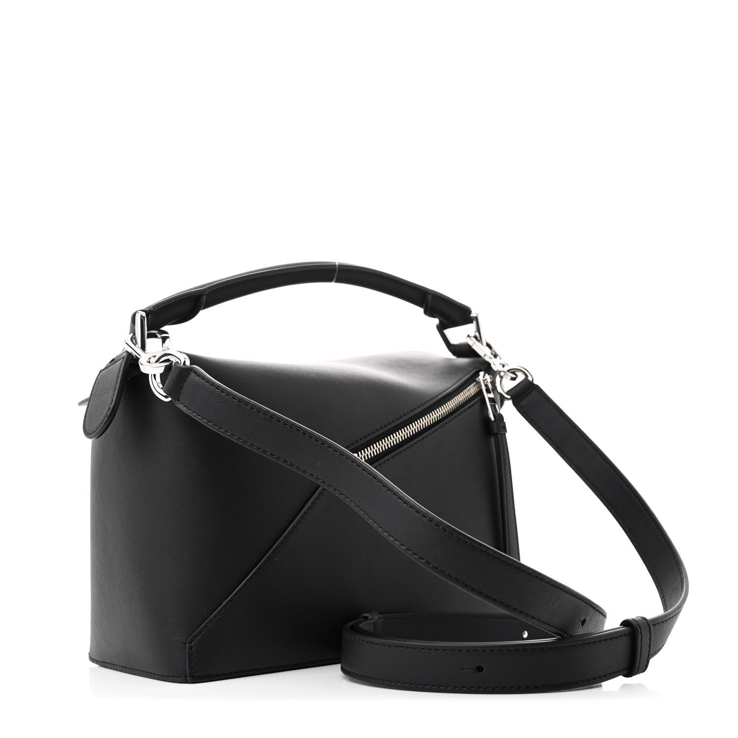 Loewe Calfskin Small Puzzle Edge Bag Black 3 of 10