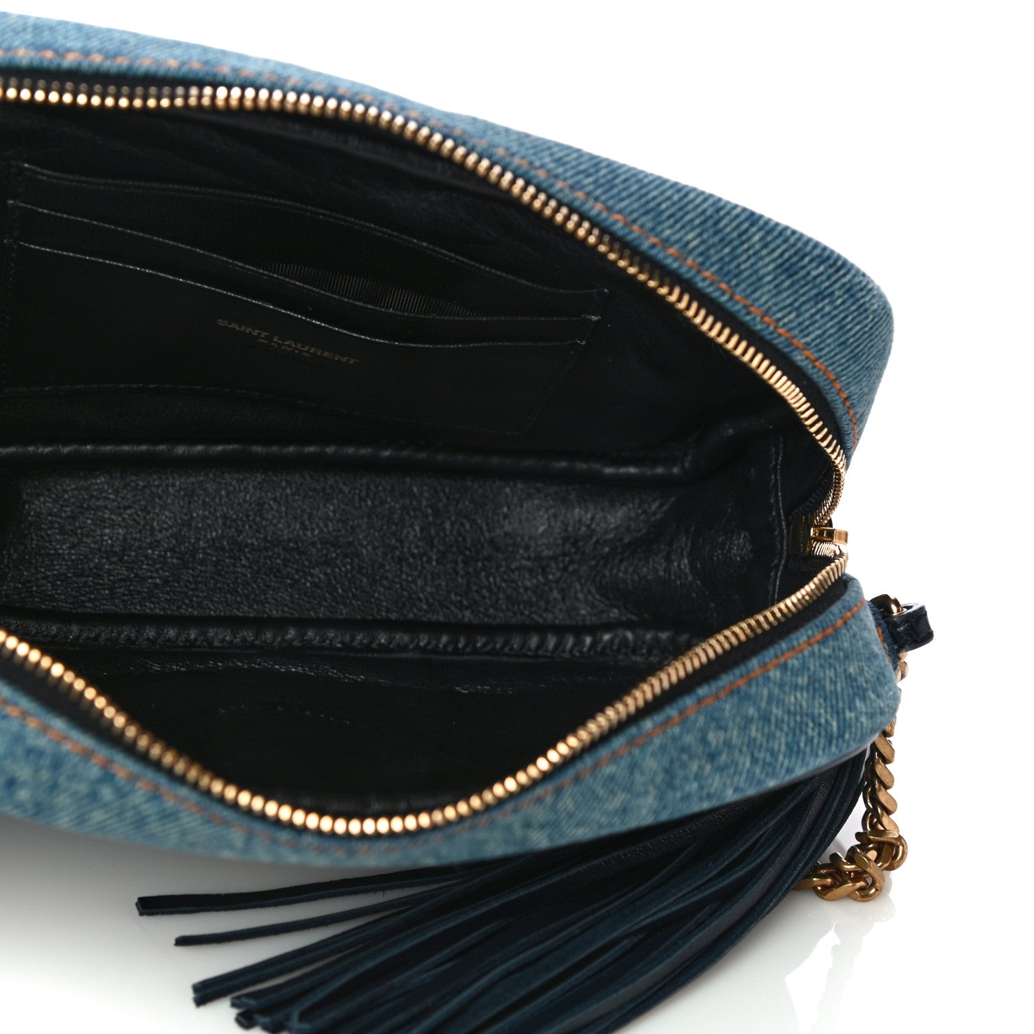 Saint Laurent Denim Matelasse Monogram Mini Lou Camera Bag California Blue 5 of 10