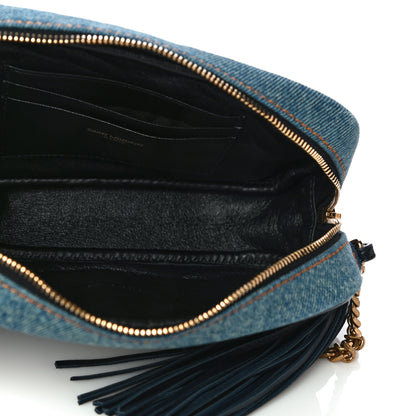 Saint Laurent Denim Matelasse Monogram Mini Lou Camera Bag California Blue 5 of 10