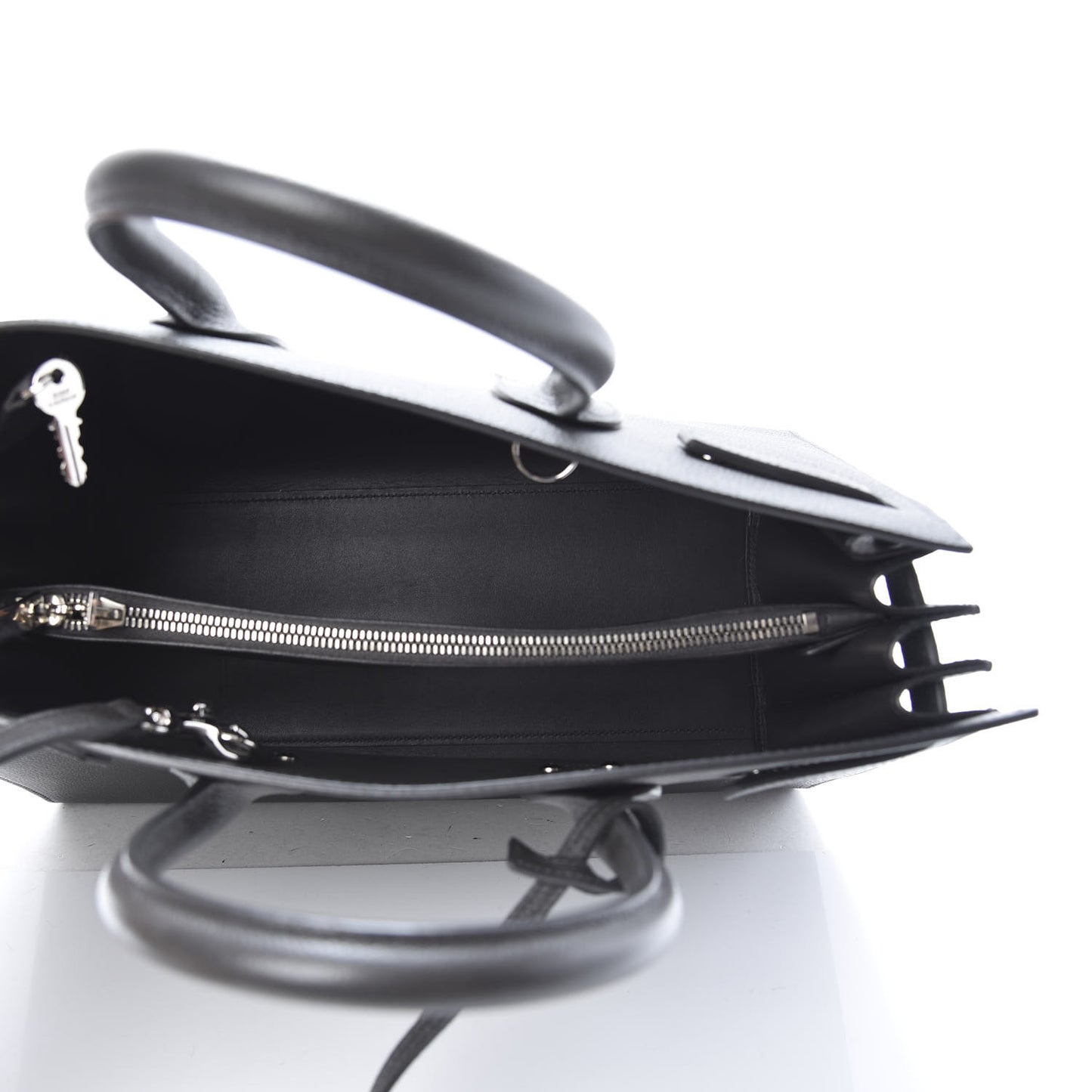 Grained Calfskin Small Sac De Jour Coal