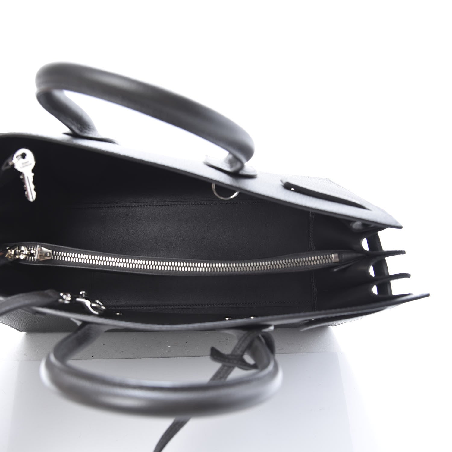 Saint Laurent Grained Calfskin Small Sac De Jour Coal 4 of 9