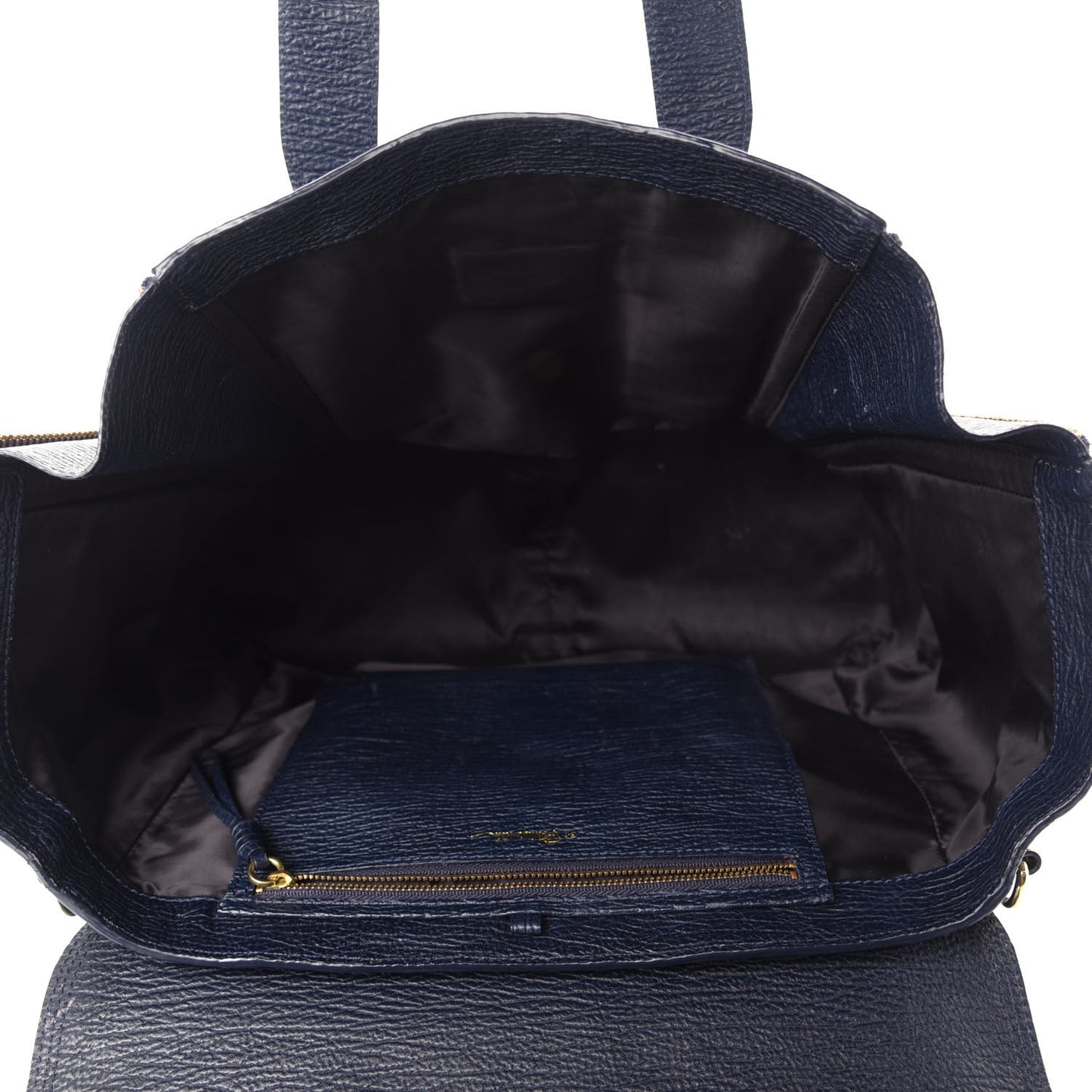 Textured Calfskin Large Pashli Satchel Ink