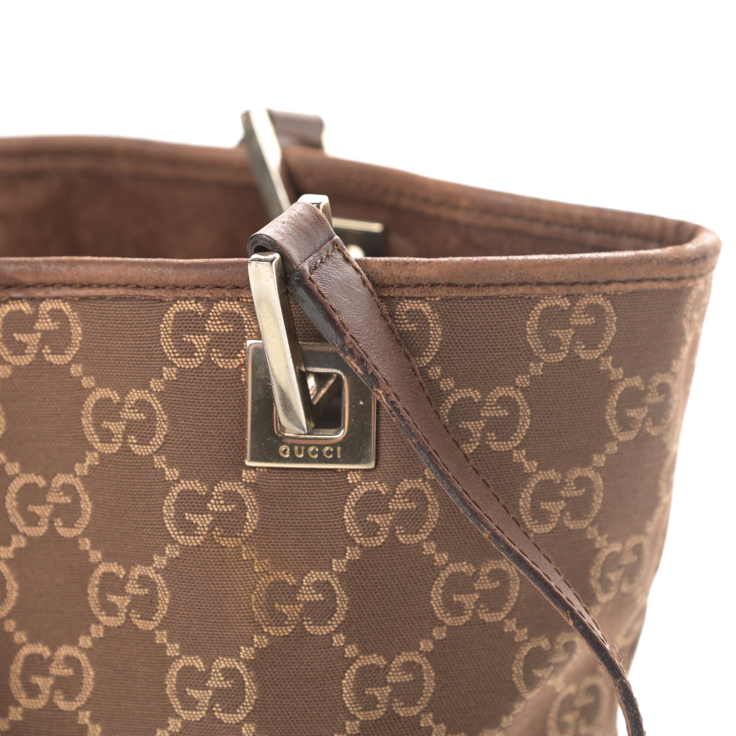 Monogram Small Bucket Tote Brown