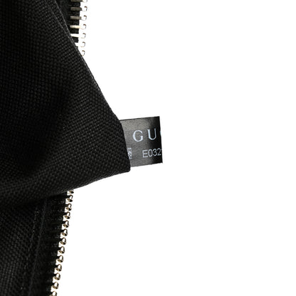 Gucci Soft GG Supreme Monogram Appia Calfskin Web East West Messenger Bag Black Grey 8 of 10