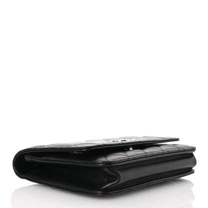 Chanel Lambskin Quilted Crystal CC Wallet On Chain WOC Black 4 of 15