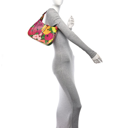 Gucci X KEN SCOTT Textured Calfskin Pomponica Print Small Jackie 1961 Hobo Multicolor Fuxia Pompon 3 of 10