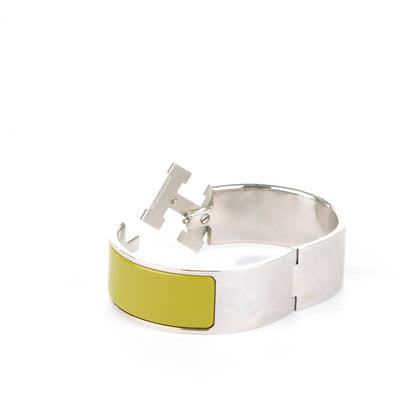 Hermes Enamel Wide Clic Clac H Bracelet GM Vert Olive 3 of 4