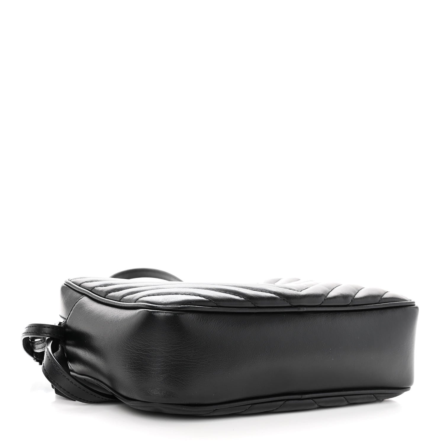 Saint Laurent Calfskin Matelasse Monogram Monochrome Lou Camera Bag Black 4 of 12