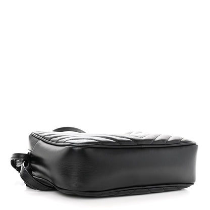 Saint Laurent Calfskin Matelasse Monogram Monochrome Lou Camera Bag Black 4 of 12