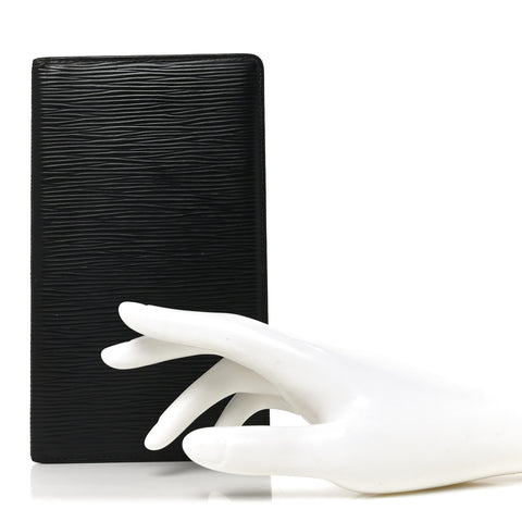 Epi Checkbook Organizer Wallet Black