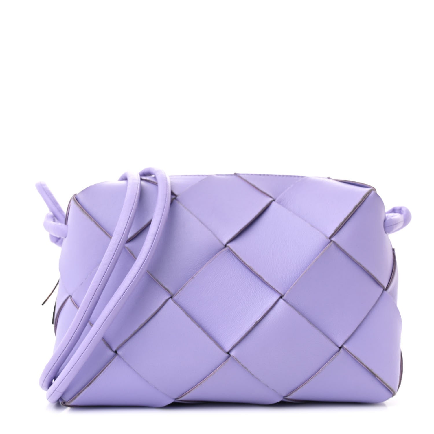 Bottega Veneta Lambskin Intreccio Small Cassette Camera Bag Wisteria 1 of 9