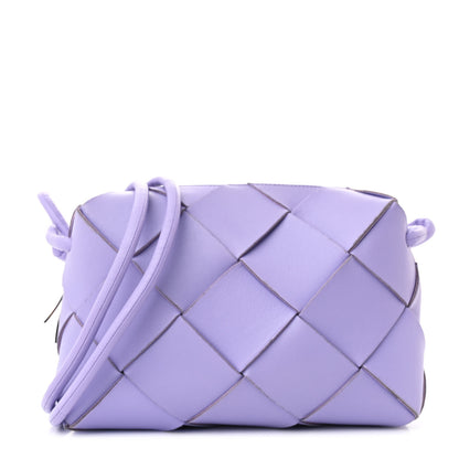 Bottega Veneta Lambskin Intreccio Small Cassette Camera Bag Wisteria 1 of 9