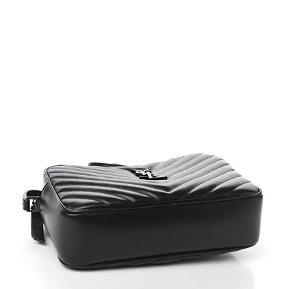 Saint Laurent Calfskin Matelasse Monogram Lou Camera Bag Black 3 of 9