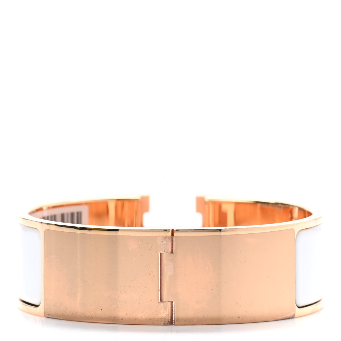 Enamel Wide Clic Clac H Bracelet GM White
