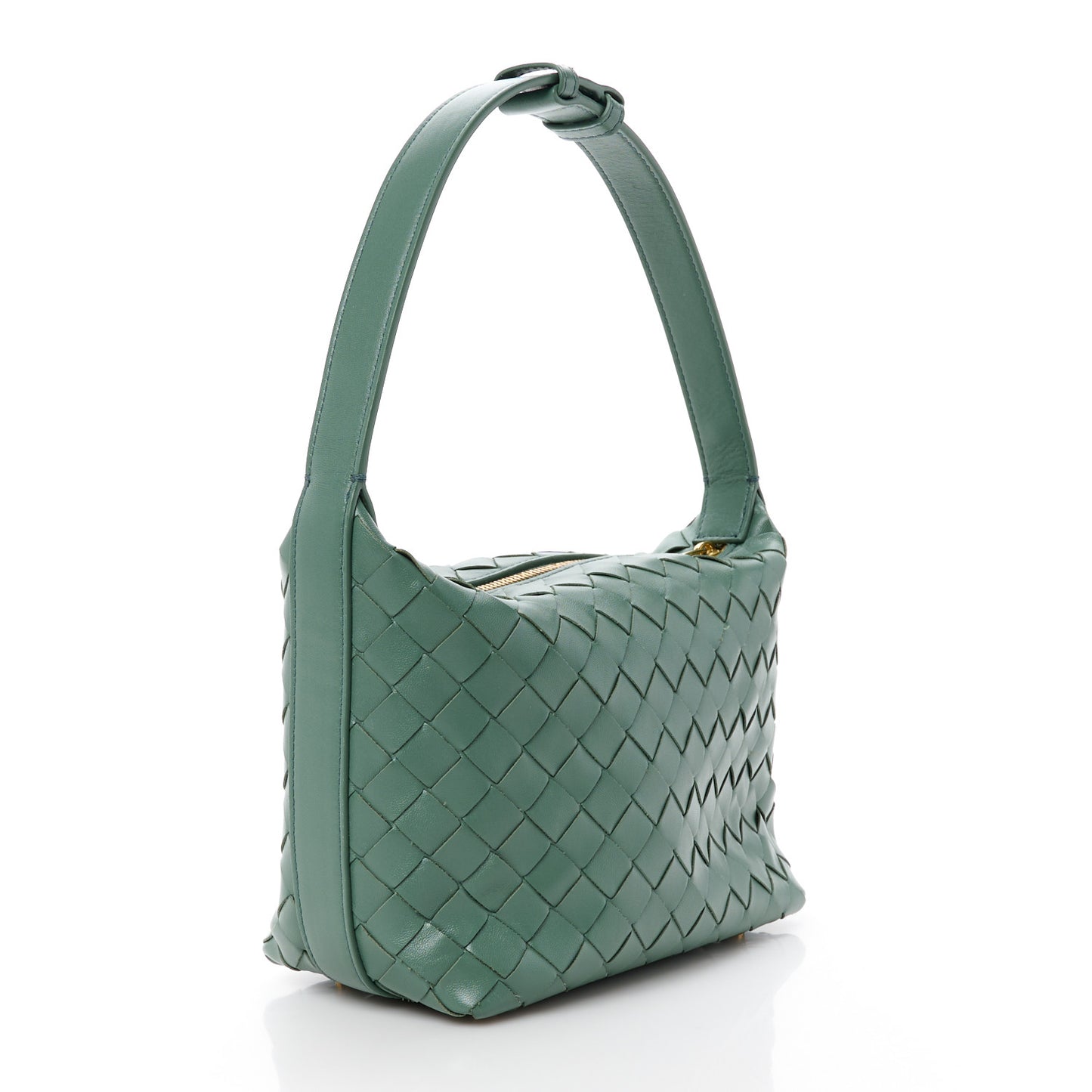 Calfskin Nappa Intrecciato Mini Wallace Aloe