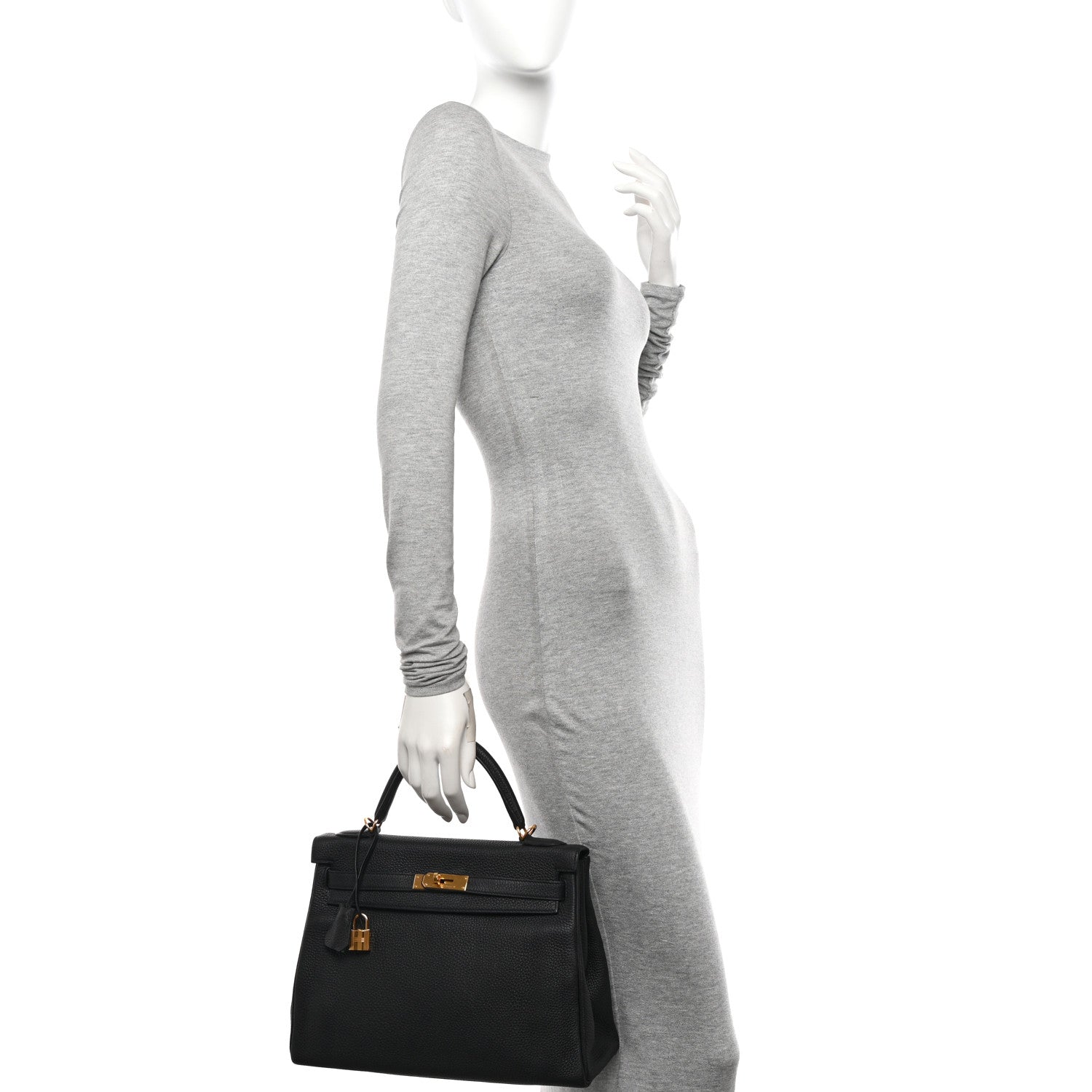 Hermes Togo Kelly Retourne 32 Black 2 of 15