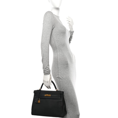 Hermes Togo Kelly Retourne 32 Black 2 of 15