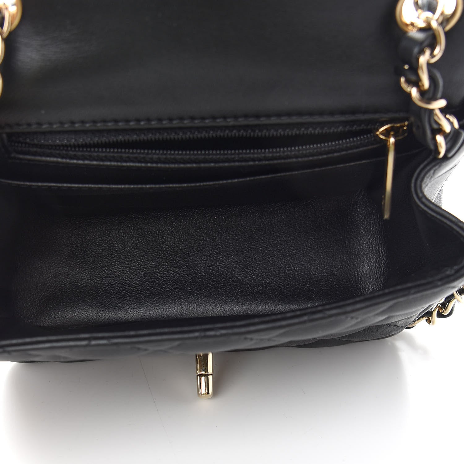 Chanel Lambskin Quilted Mini Square Flap Black 5 of 9
