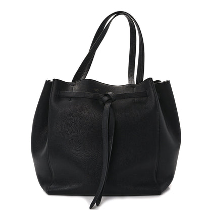 Celine Soft Grained Calfskin Medium Belt Cabas Phantom Black 1 of 14