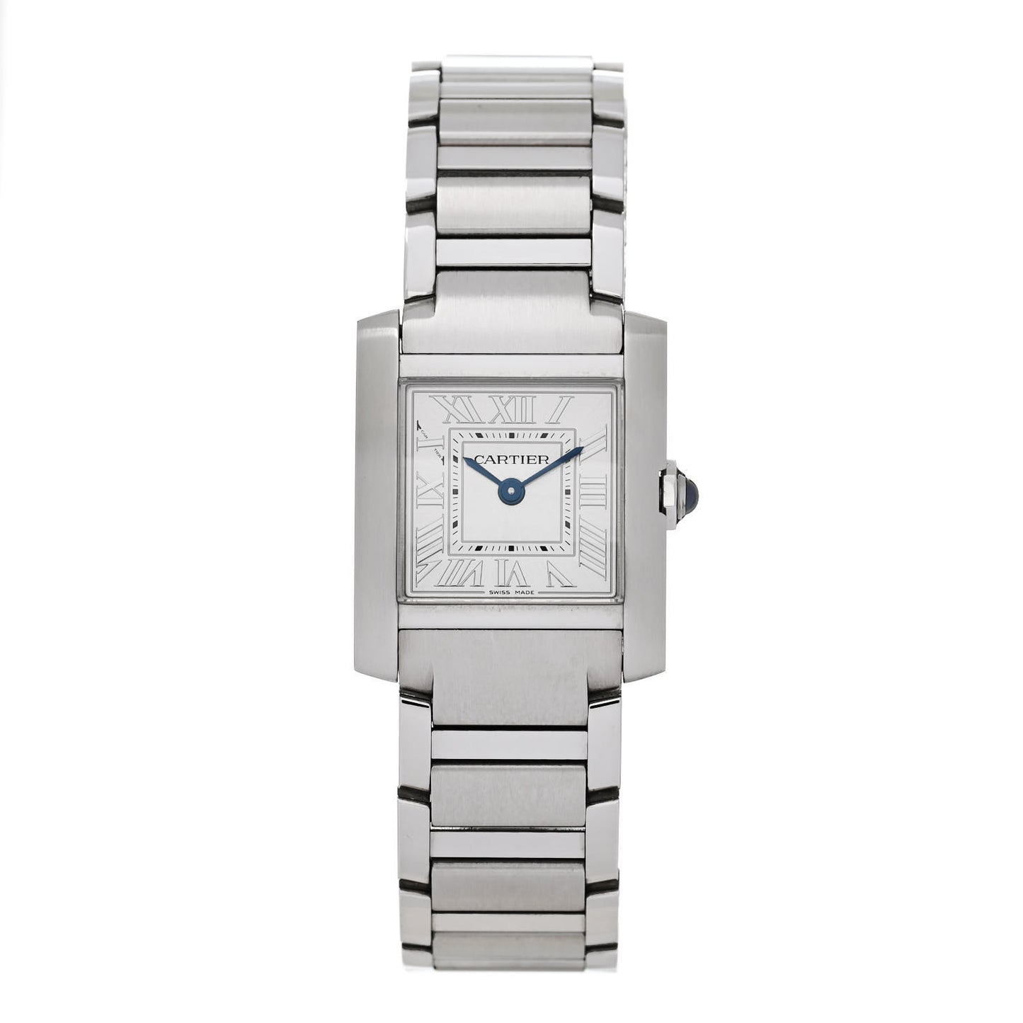 Stainless Steel 21mm Tank Francaise Quartz Watch Silver