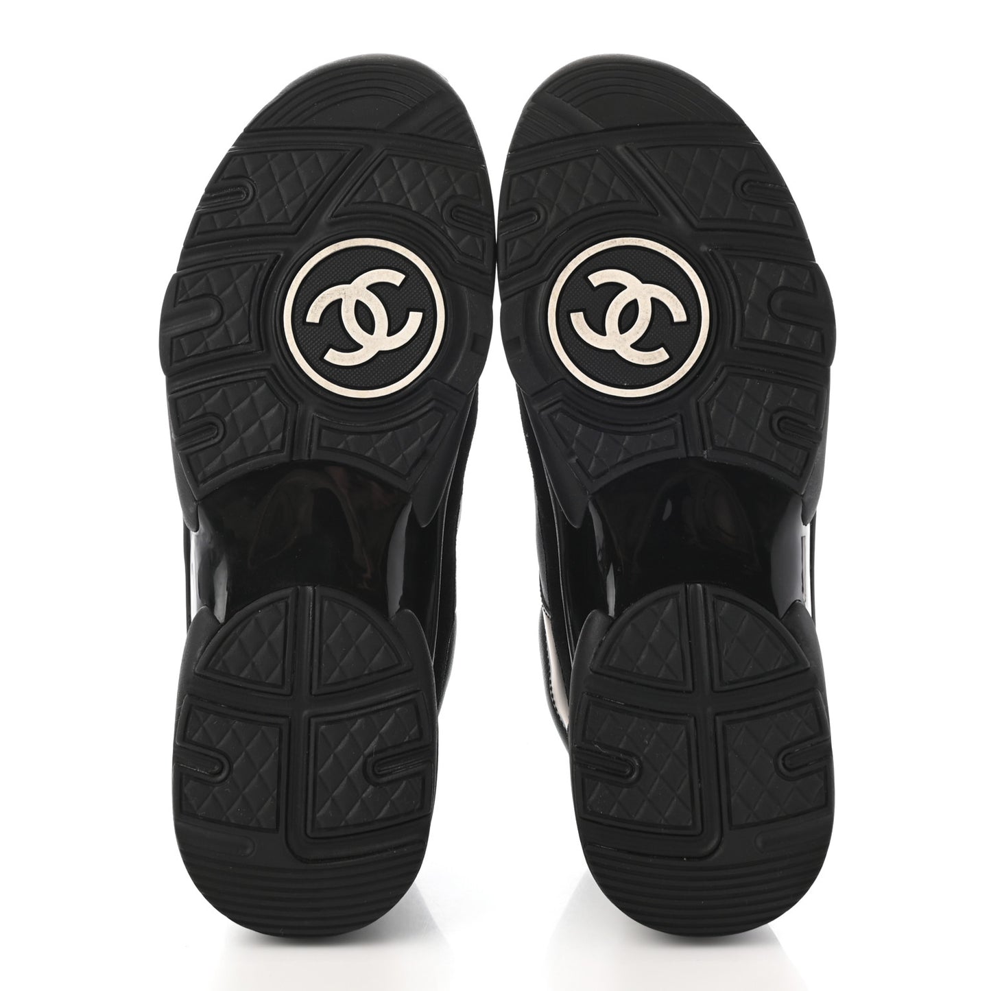 Toile Suede Calfskin CC Sneakers 40.5 Black