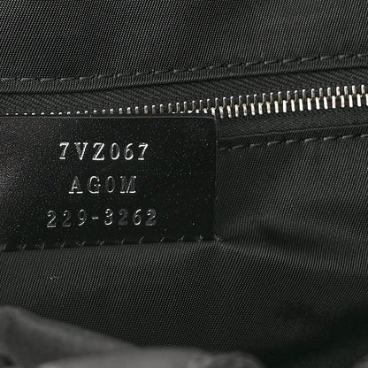 Fendi Recycled Fabric Jacquard Vitello Astro FF 1974 Small Fendiness Backpack Asfalto Black 6 of 9